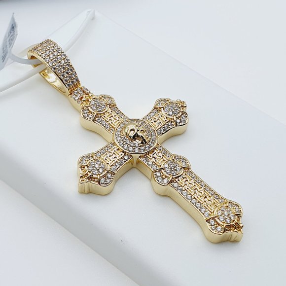 "14K Gold Plated Cubic Zircon Pendant, INUS1BR194 - Picture 5 of 9